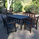 wooden table and chairs