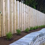 Brand new fence and flower bed with paving installed by SWL Gardening & Landscaping